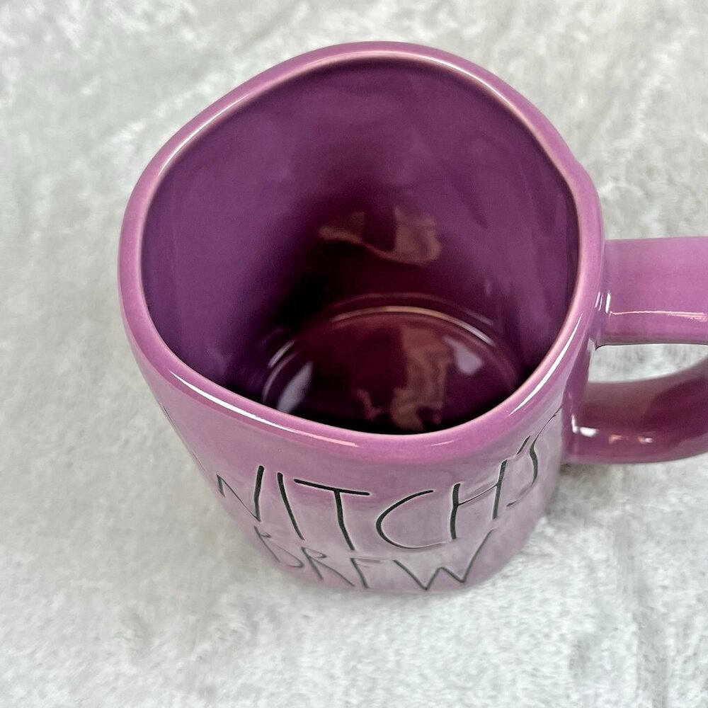 Rae Dunn Witch's Brew Purple Coffee Mug Large Witchy Halloween - Picture 4 of 5